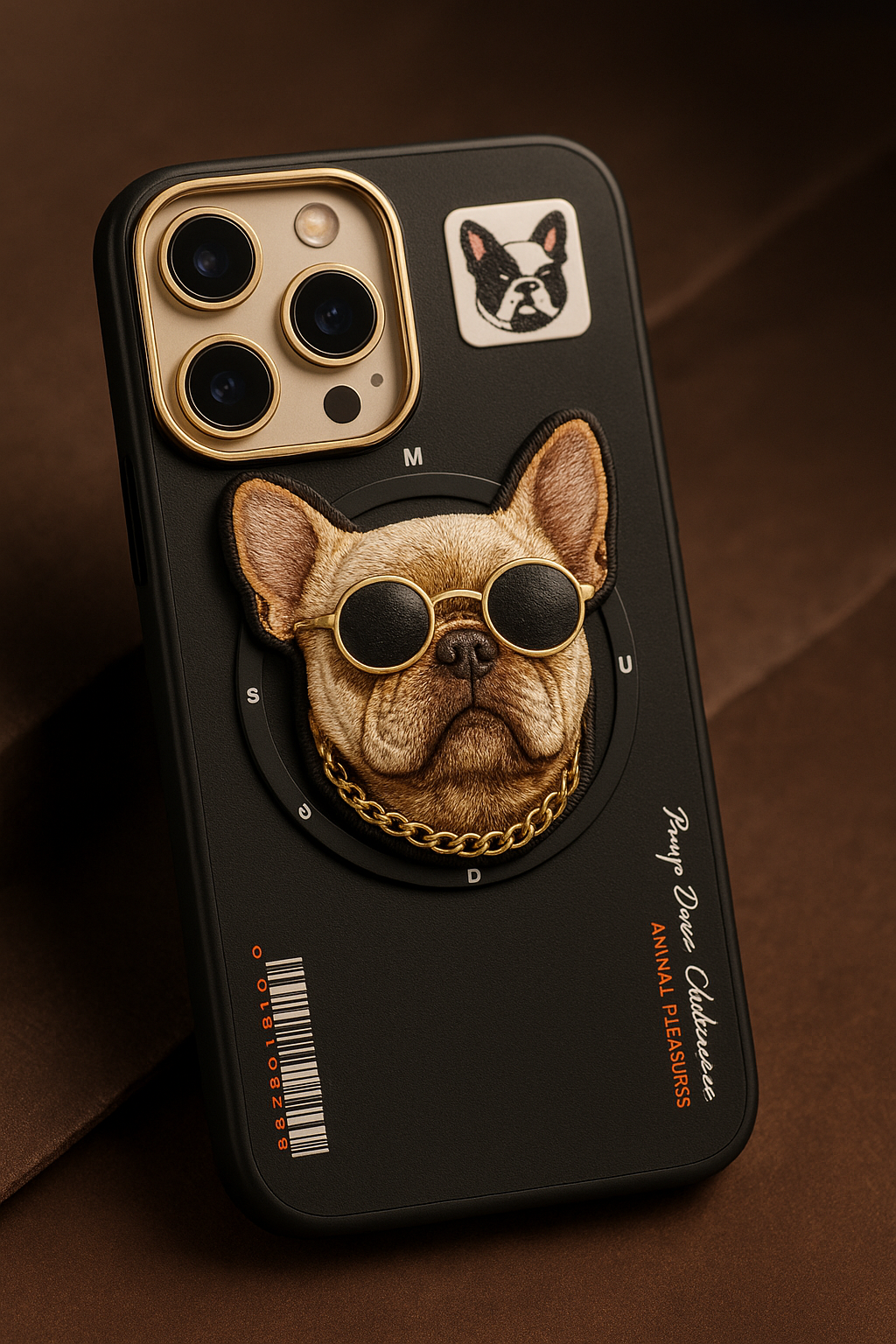 Dog with PopSocket iPhone Case