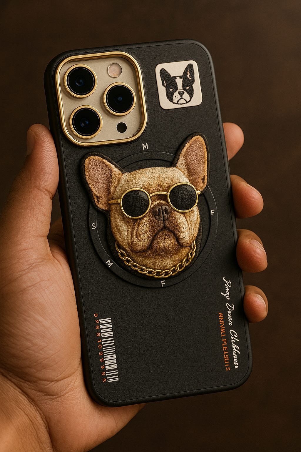 Dog with PopSocket iPhone Case